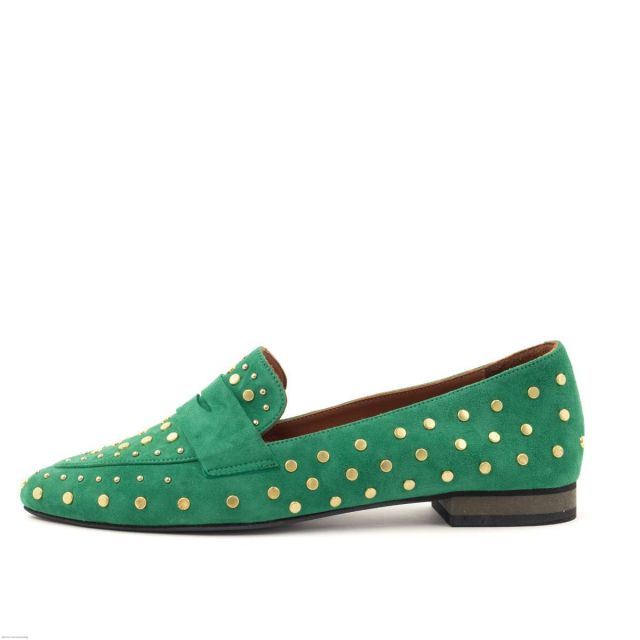 loafer met studs Guccie green G4604-2-59