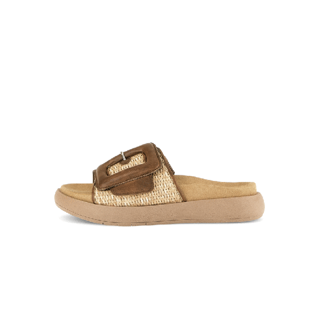 Slipper 63.754.48 bast HT/cuoio cognac/camel