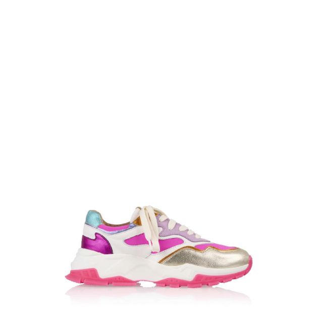 Sneaker Chester white/neon pink