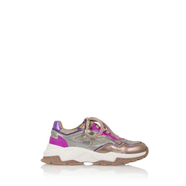 Sneaker Chester steel/fuchsia